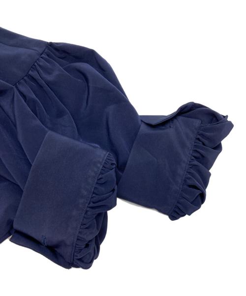 BALLSEY（ボールジィ）BALLSEY (ボールジィ) シルキークロス ギャザーワンピース ネイビー サイズ:36の古着・服飾アイテム