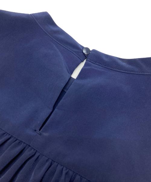 BALLSEY（ボールジィ）BALLSEY (ボールジィ) シルキークロス ギャザーワンピース ネイビー サイズ:36の古着・服飾アイテム