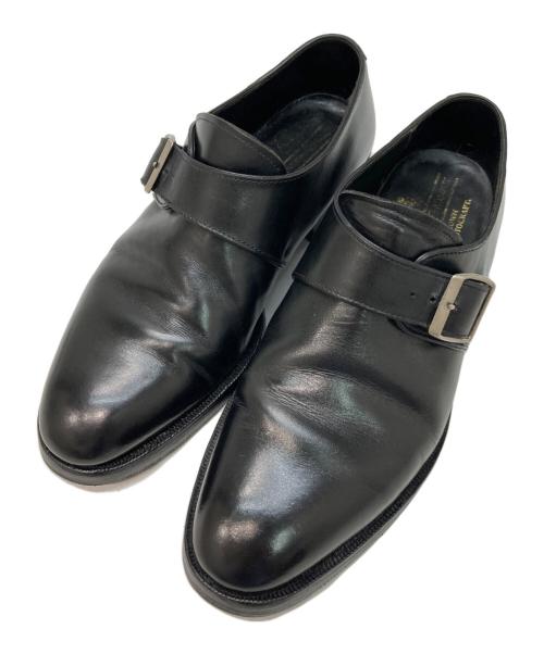 JOHNSTON&MURPHY（ジョンストン＆マーフィー）JOHNSTON&MURPHY (ジョンストン＆マーフィー) シングルモンクストラップシューズ ブラック サイズ:6の古着・服飾アイテム