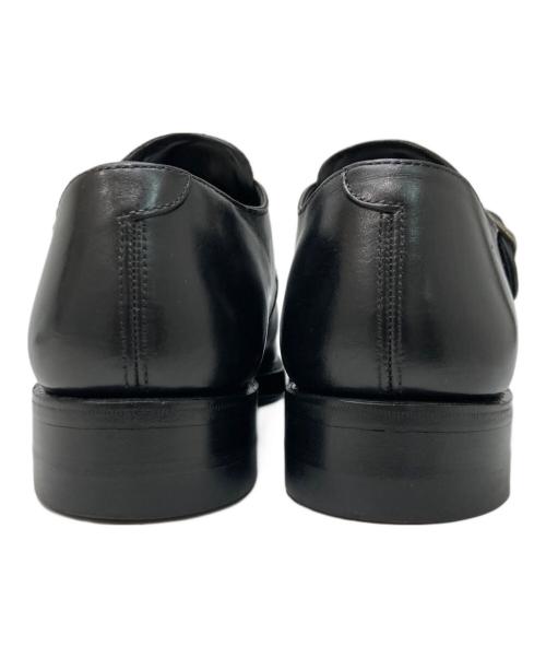 JOHNSTON&MURPHY（ジョンストン＆マーフィー）JOHNSTON&MURPHY (ジョンストン＆マーフィー) シングルモンクストラップシューズ ブラック サイズ:6の古着・服飾アイテム