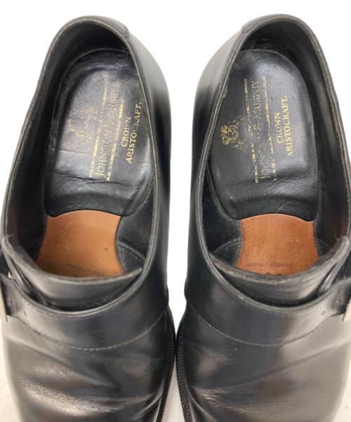 JOHNSTON&MURPHY（ジョンストン＆マーフィー）JOHNSTON&MURPHY (ジョンストン＆マーフィー) シングルモンクストラップシューズ ブラック サイズ:6の古着・服飾アイテム
