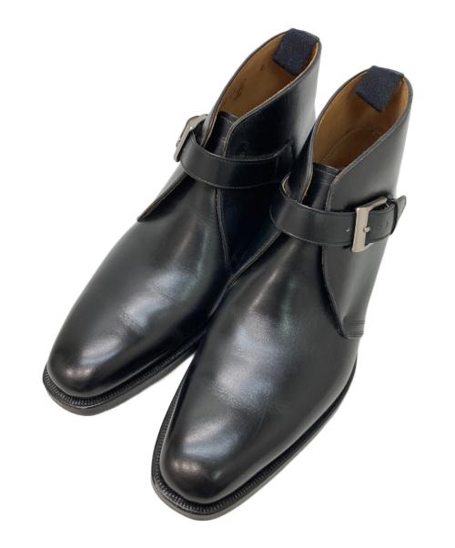 JOHNSTON&MURPHY（ジョンストン＆マーフィー）JOHNSTON&MURPHY (ジョンストン＆マーフィー) シングルモンクブーツ ブラック サイズ:6Dの古着・服飾アイテム