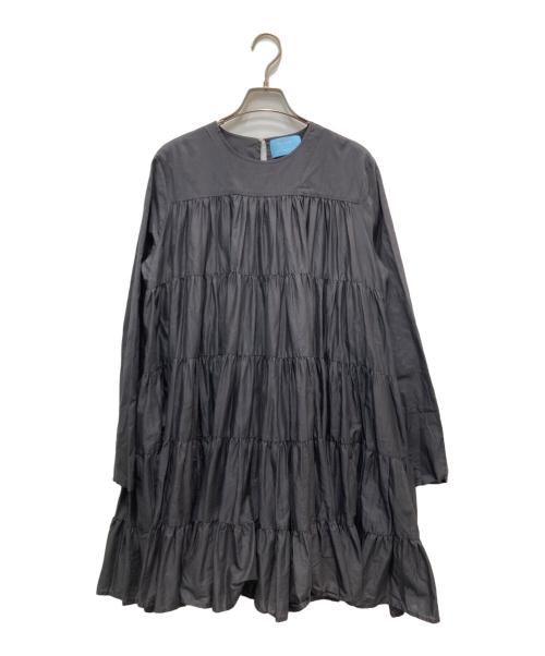 merlette（マーレット）Merlette (マーレット) TOMORROW LAND (トゥモローランド) ティアードワンピース ブラック サイズ:不明(実寸参照)の古着・服飾アイテム