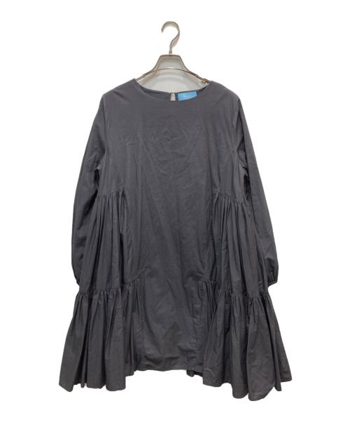 merlette（マーレット）Merlette (マーレット) TOMORROW LAND (トゥモローランド) フリルギャザーブラウス ブラック サイズ:不明(実寸参照)の古着・服飾アイテム