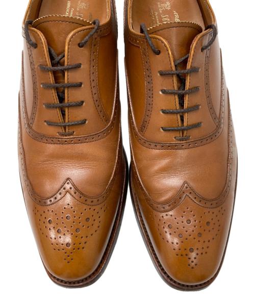 SCOTCH GRAIN（スコッチグレイン）SCOTCH GRAIN (スコッチグレイン) メダリオンウィングチップシューズ ブラウン サイズ:24cmの古着・服飾アイテム