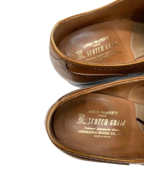 SCOTCH GRAIN（スコッチグレイン）SCOTCH GRAIN (スコッチグレイン) メダリオンウィングチップシューズ ブラウン サイズ:24cmの古着・服飾アイテム
