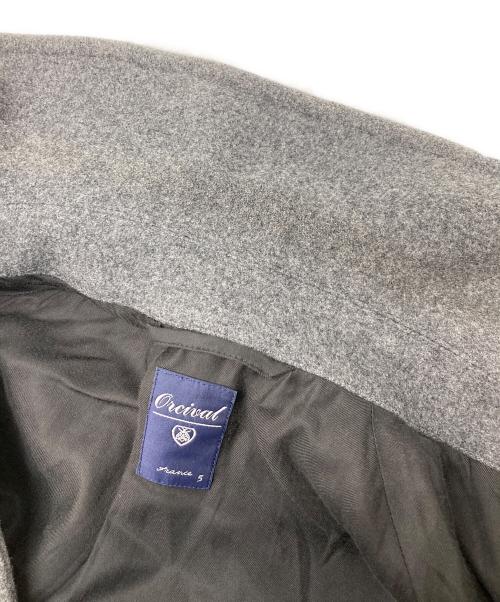 ORCIVAL（オーシバル）ORCIVAL (オーシバル) ウールライトモッサ ミドルコート グレー サイズ:5の古着・服飾アイテム