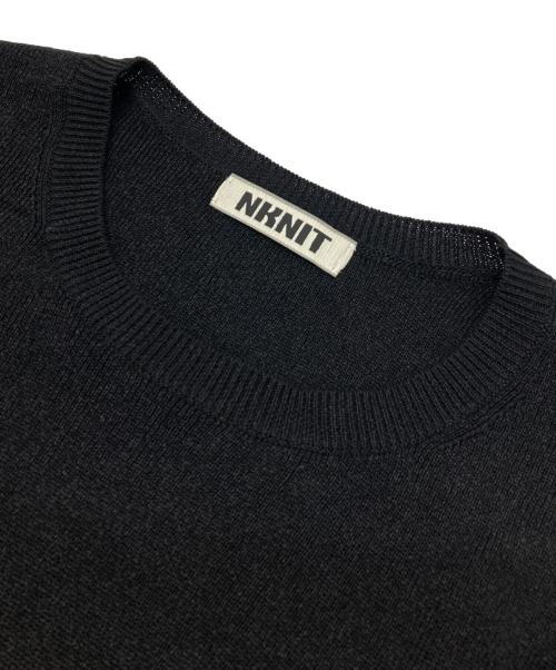 NKNIT（エヌニット）NKNIT (ンニット) 半袖ニット ブラック サイズ:不明（実寸参照）の古着・服飾アイテム