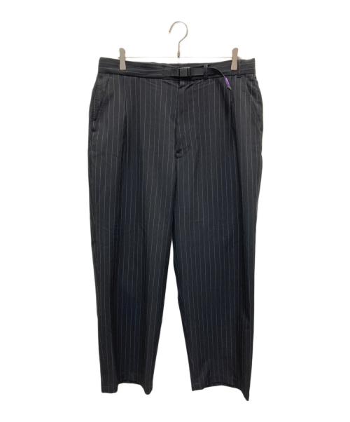 THE NORTHFACE PURPLELABEL（ザ・ノースフェイス パープルレーベル）THE NORTHFACE PURPLELABEL (ザ・ノースフェイス パープルレーベル) Striped Field Pants（ストライプフィールドパンツ） ブラック サイズ:34の古着・服飾アイテム