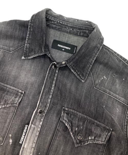 DSQUARED2（ディースクエアード）DSQUARED2 (ディースクエアード) CLASSIC WESTERN SHIRT ブラック サイズ:48の古着・服飾アイテム