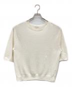 GALERIE VIEギャルリーヴィー）の古着「ドライカノコ ハーフスリーブ クルーネック プルオーバー」｜ホワイト