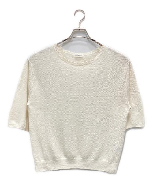 GALERIE VIE（ギャルリーヴィー）GALERIE VIE (ギャルリーヴィー) ドライカノコ ハーフスリーブ クルーネック プルオーバー ホワイト サイズ:FREEの古着・服飾アイテム