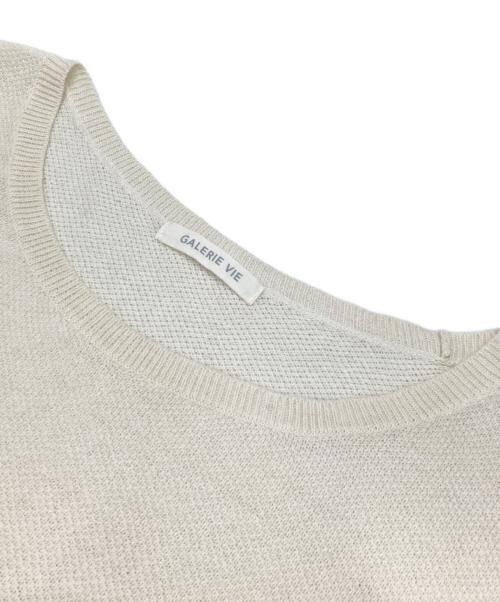 GALERIE VIE（ギャルリーヴィー）GALERIE VIE (ギャルリーヴィー) ドライカノコ ハーフスリーブ クルーネック プルオーバー ホワイト サイズ:FREEの古着・服飾アイテム