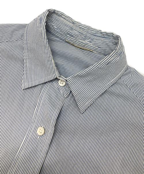 DEUXIEME CLASSE（ドゥーズィエム クラス）DEUXIEME CLASSE (ドゥーズィエム クラス) ストライプシャツ ブルー サイズ:不明(実寸参照)の古着・服飾アイテム