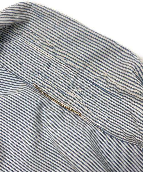 DEUXIEME CLASSE（ドゥーズィエム クラス）DEUXIEME CLASSE (ドゥーズィエム クラス) ストライプシャツ ブルー サイズ:不明(実寸参照)の古着・服飾アイテム