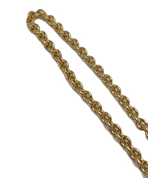 Salvatore Ferragamo（サルヴァトーレ フェラガモ）Salvatore Ferragamo (サルヴァトーレ フェラガモ) ヴァラリボンエナメルチェーンショルダーバッグ オレンジの古着・服飾アイテム