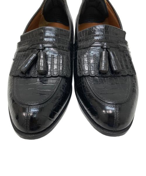 Yves Saint Laurent（イヴサンローラン）Yves Saint Laurent (イヴサンローラン) 型押しタッセルローファー ブラック サイズ:26EEEの古着・服飾アイテム