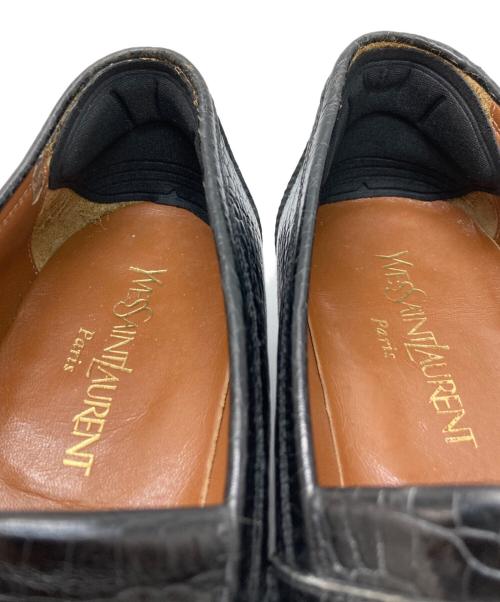 Yves Saint Laurent（イヴサンローラン）Yves Saint Laurent (イヴサンローラン) 型押しタッセルローファー ブラック サイズ:26EEEの古着・服飾アイテム