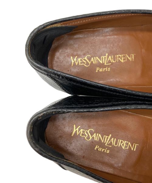 Yves Saint Laurent（イヴサンローラン）Yves Saint Laurent (イヴサンローラン) 型押しタッセルローファー ブラック サイズ:26EEEの古着・服飾アイテム