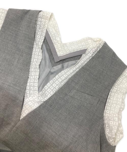 #Newans（ハッシュニュアンス）#Newans (ハッシュニュアンス) Vネック ベスト グレー サイズ:1の古着・服飾アイテム