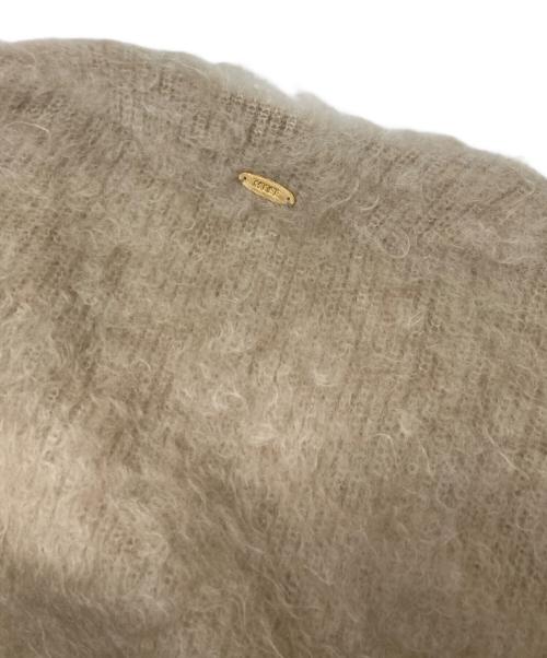 DEUXIEME CLASSE（ドゥーズィエム クラス）DEUXIEME CLASSE (ドゥーズィエム クラス) PORTMIX クルーネック カーディガン ベージュ サイズ:不明(実寸参照)の古着・服飾アイテム