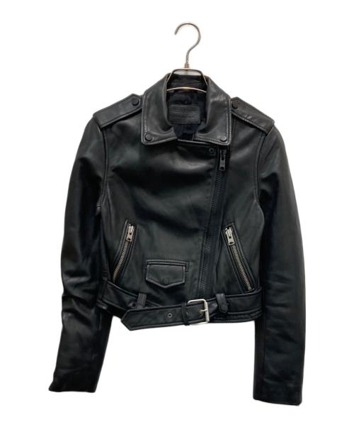 ALL SAINTS（オールセインツ）ALL SAINTS (オールセインツ) ラムレザーライダースジャケット ブラック サイズ:UK　10の古着・服飾アイテム