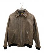 VANSON×SUPREMEバンソン×シュプリーム）の古着「Worn Leather Jacket / ウォーンレザージャケット」｜ブラウン