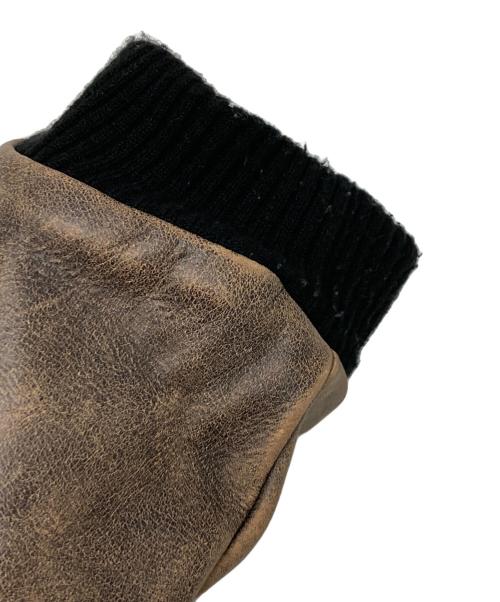 VANSON（バンソン）VANSON (バンソン) SUPREME (シュプリーム) Worn Leather Jacket / ウォーンレザージャケット ブラウン サイズ:Lの古着・服飾アイテム