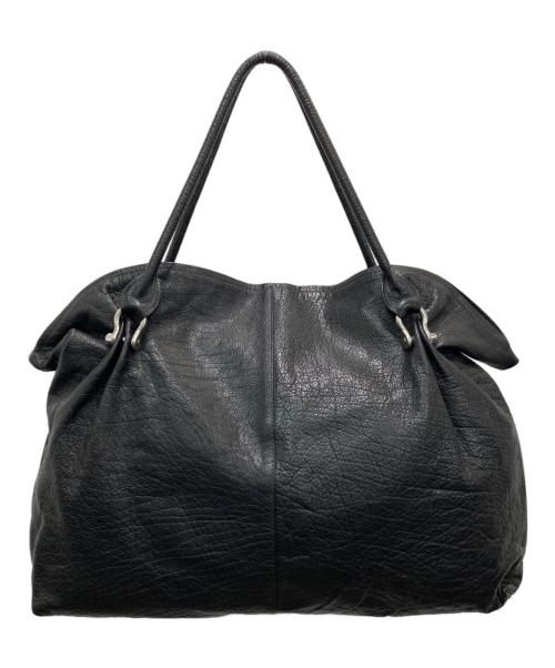 ISSEY MIYAKE ACCESSORY（イッセイミヤケアクセサリー）ISSEY MIYAKE ACCESSORY (イッセイミヤケアクセサリー) レザーバッグ ブラックの古着・服飾アイテム