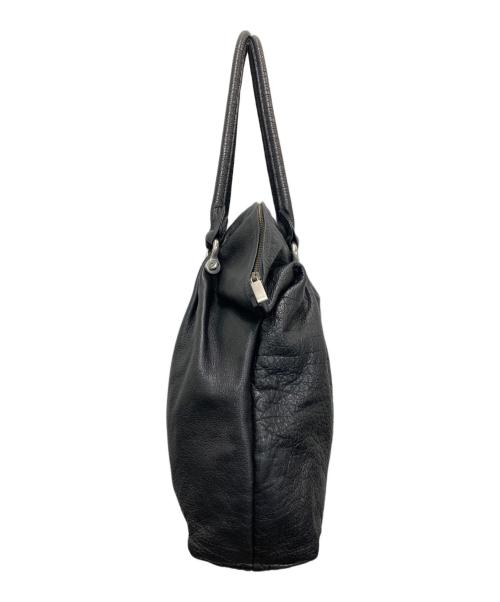ISSEY MIYAKE ACCESSORY（イッセイミヤケアクセサリー）ISSEY MIYAKE ACCESSORY (イッセイミヤケアクセサリー) レザーバッグ ブラックの古着・服飾アイテム