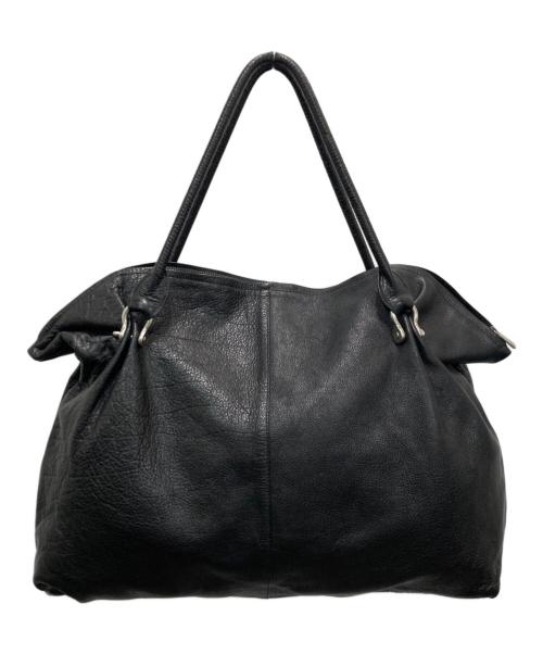 ISSEY MIYAKE ACCESSORY（イッセイミヤケアクセサリー）ISSEY MIYAKE ACCESSORY (イッセイミヤケアクセサリー) レザーバッグ ブラックの古着・服飾アイテム