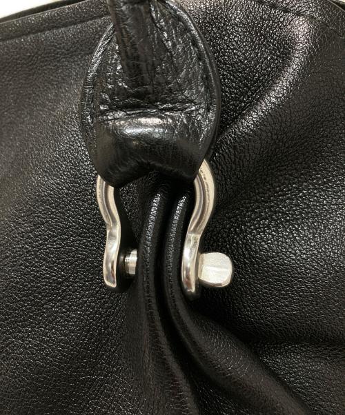 ISSEY MIYAKE ACCESSORY（イッセイミヤケアクセサリー）ISSEY MIYAKE ACCESSORY (イッセイミヤケアクセサリー) レザーバッグ ブラックの古着・服飾アイテム