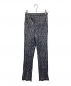 PLEATS PLEASEプリーツプリーズ）の古着「デニムデザインプリーツパンツ」｜グレー