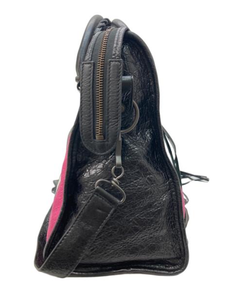 BALENCIAGA（バレンシアガ）BALENCIAGA (バレンシアガ) シティクラシック ハンドバッグ ブラック×ピンクの古着・服飾アイテム