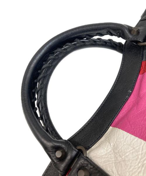 BALENCIAGA（バレンシアガ）BALENCIAGA (バレンシアガ) シティクラシック ハンドバッグ ブラック×ピンクの古着・服飾アイテム
