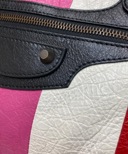 BALENCIAGA（バレンシアガ）BALENCIAGA (バレンシアガ) シティクラシック ハンドバッグ ブラック×ピンクの古着・服飾アイテム