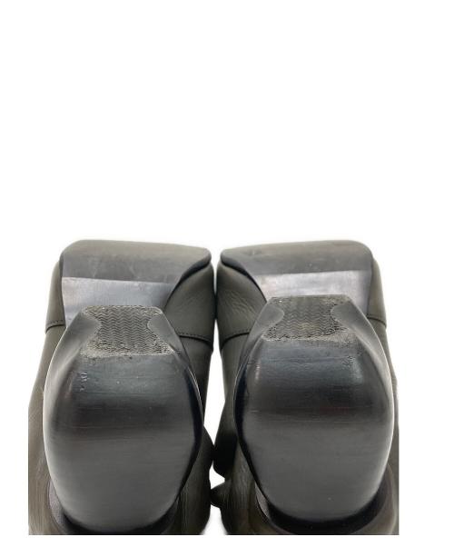 ph7+（ピアッカセッテ）ph7+ (ピアッカセッテ) 太ヒールレザーパンプス カーキ サイズ:37の古着・服飾アイテム