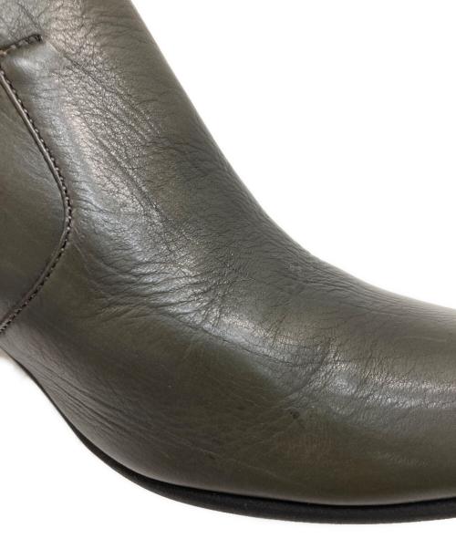 ph7+（ピアッカセッテ）ph7+ (ピアッカセッテ) 太ヒールレザーパンプス カーキ サイズ:37の古着・服飾アイテム