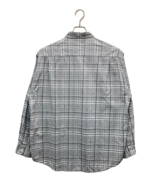 BEAUTY&YOUTH（ビューティーアンドユース）BEAUTY&YOUTH (ビューティーアンドユース) ドライアムンゼンチェックレギュラーフォルムシャツ グレー サイズ:XLの古着・服飾アイテム