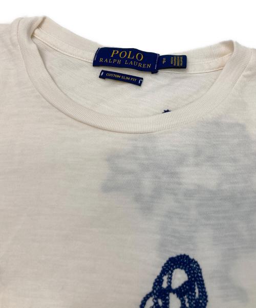 POLO RALPH LAUREN（ポロ・ラルフローレン）POLO RALPH LAUREN (ポロ・ラルフローレン) チェーンステッチTシャツ ホワイト サイズ:Sの古着・服飾アイテム