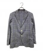 UNIVERSAL LANGUAGEユニバーサルランゲージ）の古着「シルクウールリネンテーラードジャケット」｜グレー