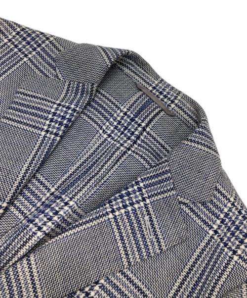 UNIVERSAL LANGUAGE（ユニバーサルランゲージ）UNIVERSAL LANGUAGE (ユニバーサルランゲージ) シルクウールリネンテーラードジャケット グレー サイズ:44-8DROPの古着・服飾アイテム