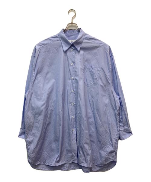 Maison Margiela 4 14（メゾンマルジェラ）Maison Margiela 4 14 (メゾンマルジェラ) コットンポプリンシャツ ブルー サイズ:Sの古着・服飾アイテム