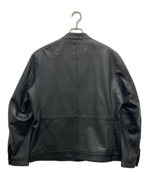 Wilkes Bashford（ウィルクスバシュフォード）Wilkes Bashford (ウィルクスバシュフォード) ラムレザーシングルライダースジャケット ブラック サイズ:XLの古着・服飾アイテム