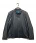 Wilkes Bashford（ウィルクスバシュフォード）の古着「ラムレザーシングルライダースジャケット」｜ブラック