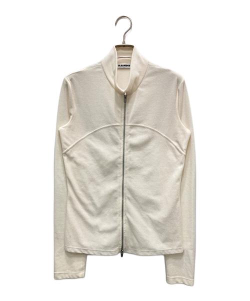 JIL SANDER（ジルサンダー）JIL SANDER (ジルサンダー) ジップアップニット アイボリー サイズ:Mの古着・服飾アイテム