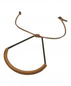 crescioniクレッシオーニ）の古着「レザーネックレス」｜ブラウン