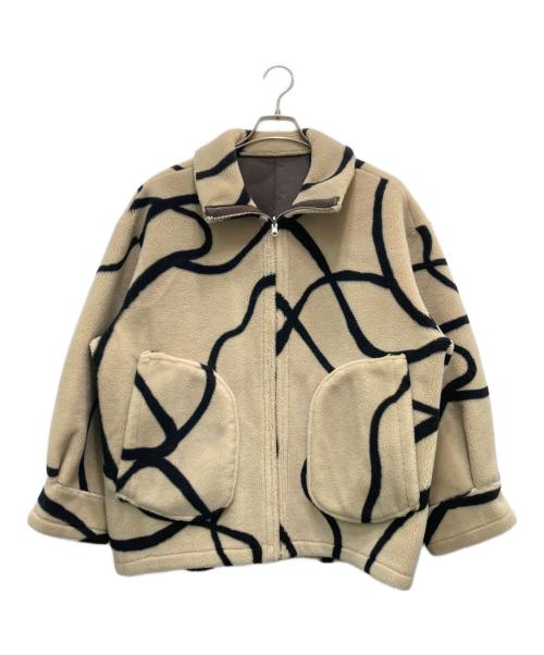 Ameri（アメリ）Ameri (アメリ) リバーシブルボアジャケット ブラウン×ベージュ サイズ:FREEの古着・服飾アイテム