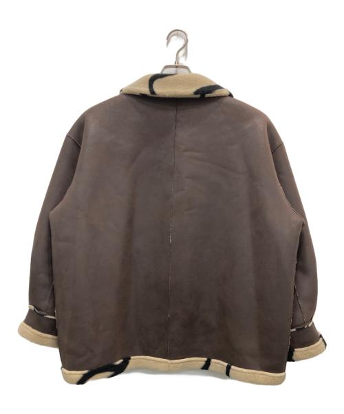 Ameri（アメリ）Ameri (アメリ) リバーシブルボアジャケット ブラウン×ベージュ サイズ:FREEの古着・服飾アイテム