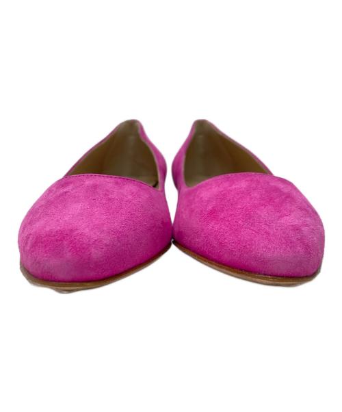 Manolo Blahnik（マノロブラニク）Manolo Blahnik (マノロブラニク) スエードヒールパンプス ピンク サイズ:35 1/2の古着・服飾アイテム